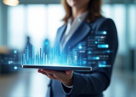 A professional analyst looking at a clean, automated dashboard showing growth spikes