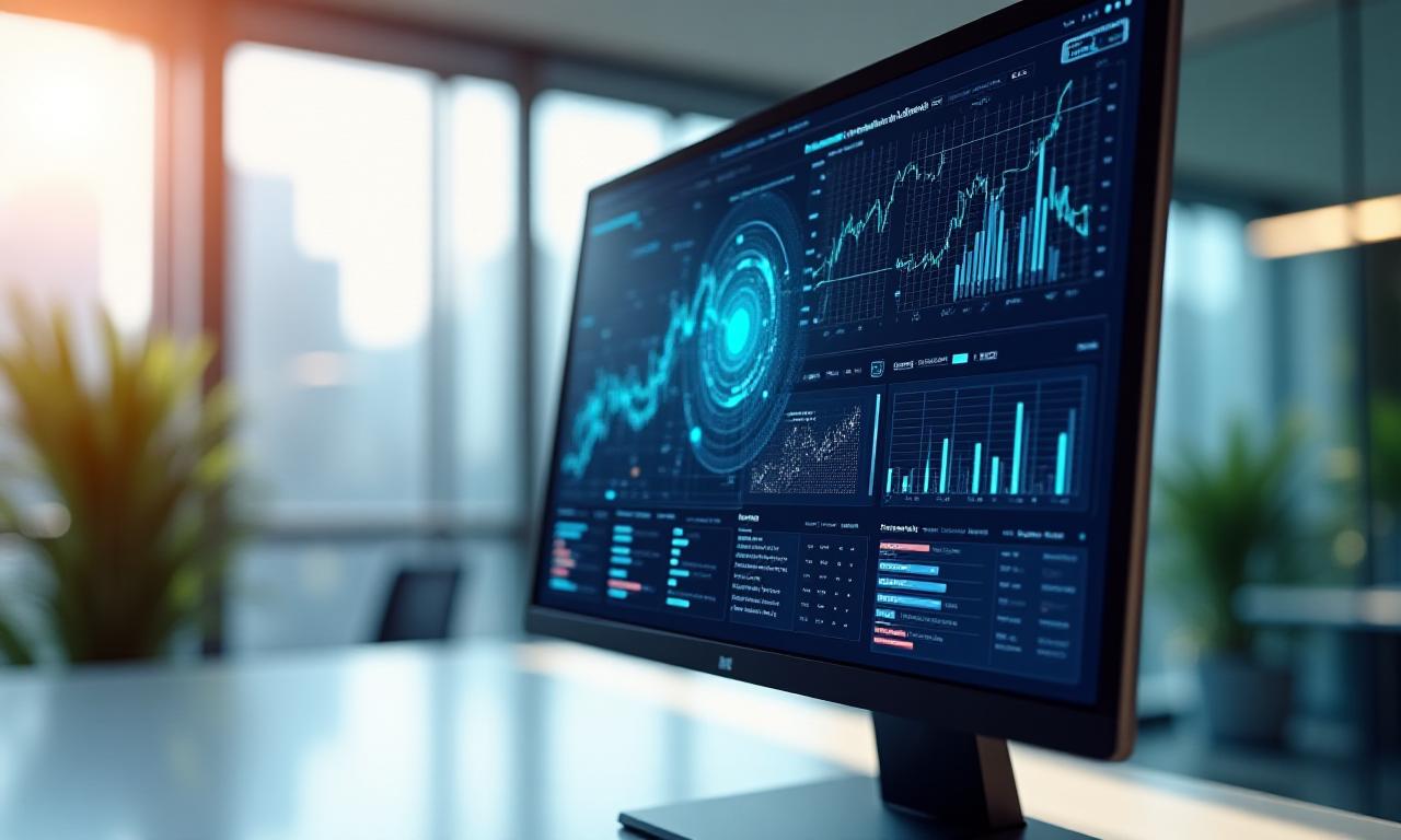 AI-powered business intelligence dashboard showing predictive data trends